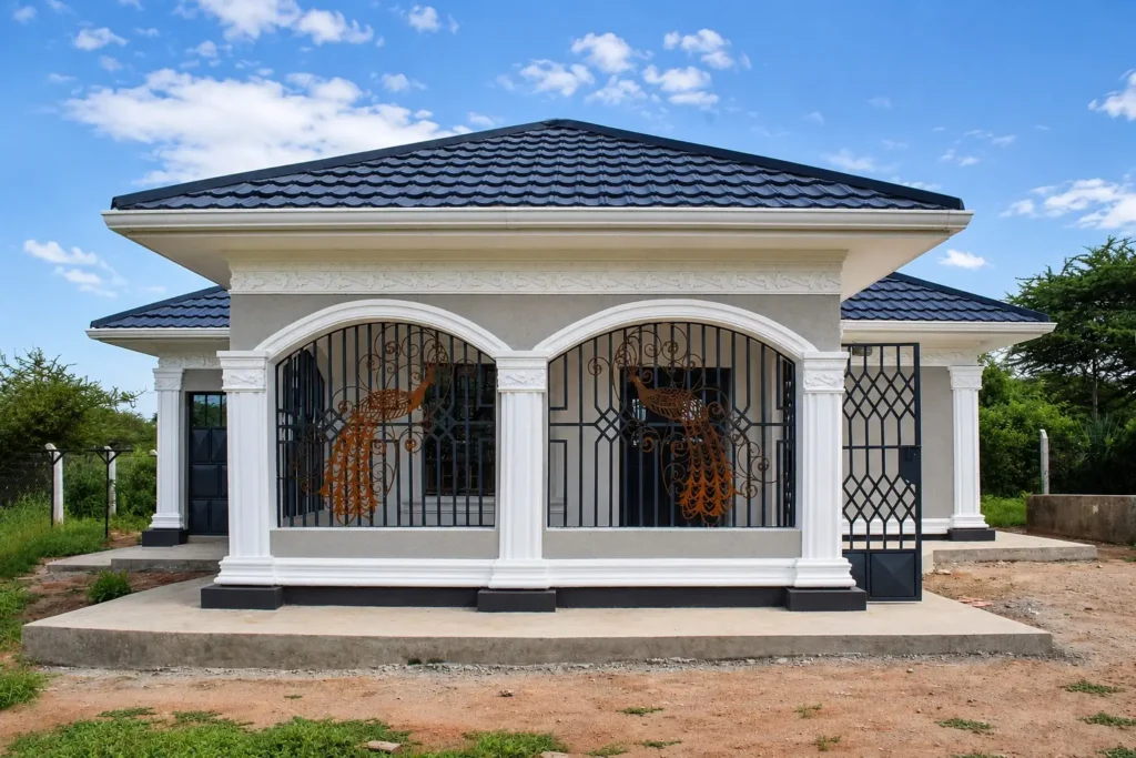home-exterior-renovation-front-view-tiled-roof-veranda-kitui