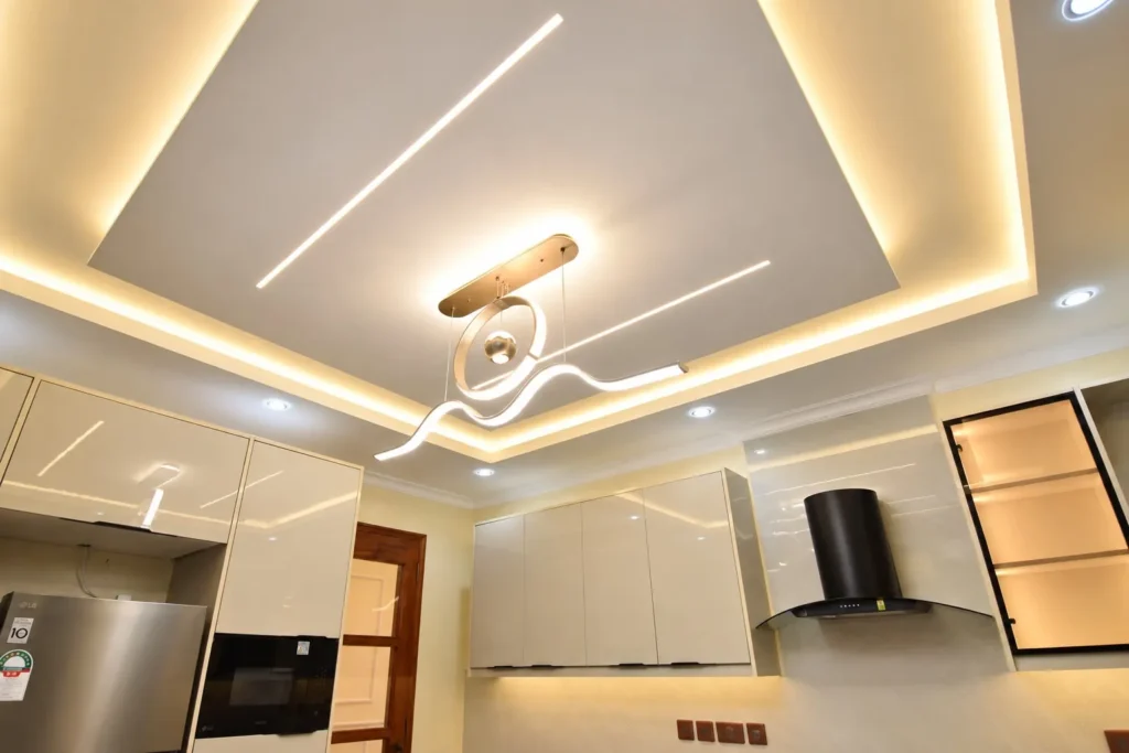 Gypsum ceiling design with LED lighting, Kilimambogo, Machakos (11)