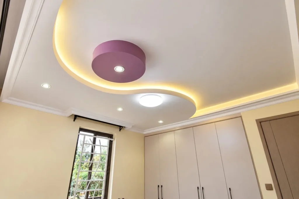 Gypsum ceiling design with LED lighting, Kilimambogo, Machakos (8)