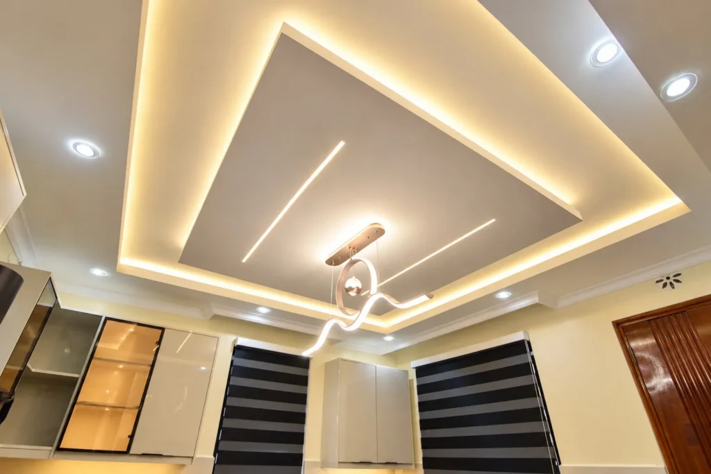Modern kitchen renovation with LED gypsum ceiling, Kilimambogo, Machakos (11)