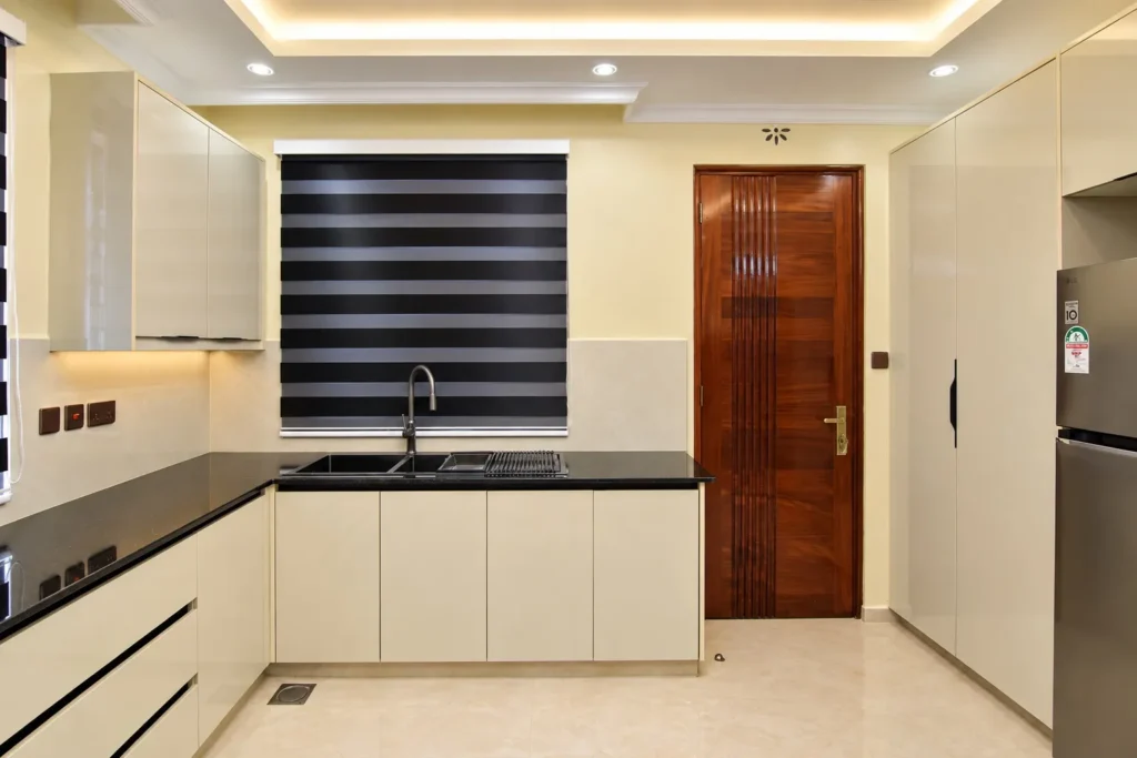 Modern kitchen renovation with LED gypsum ceiling, Kilimambogo, Machakos (5)