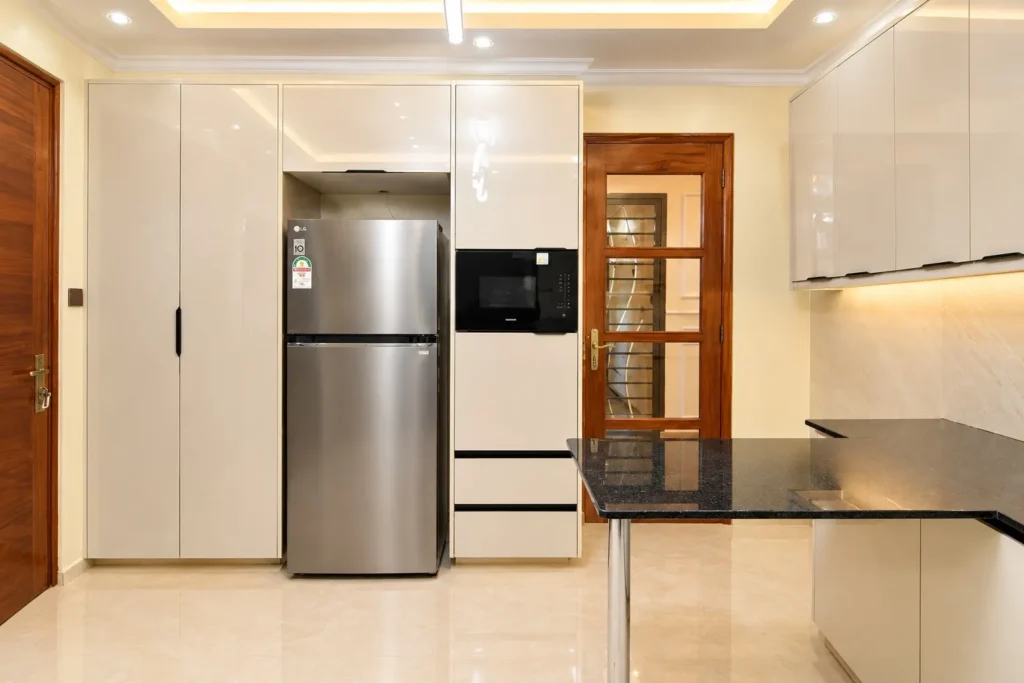 Modern kitchen renovation with LED gypsum ceiling, Kilimambogo, Machakos (8)